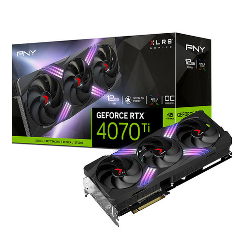 PNY - GeForce RTX™ 4070 Ti XLR8 Gaming VERTO OC Edition DLSS 3 - 12GB  PNY - Carte graphique location 24 mois Composants