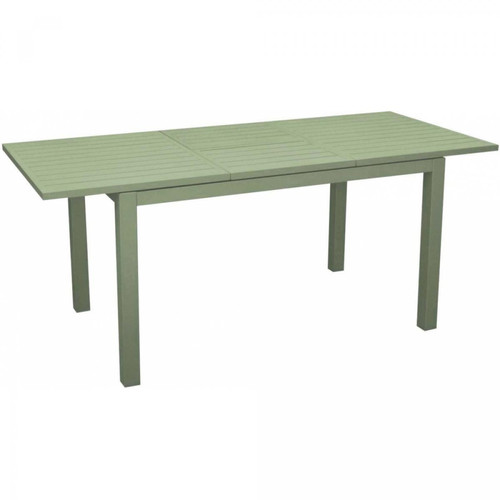 Tables de jardin ALIZÉ Table de jardin en aluminium 110 à 170 cm Genes vert.