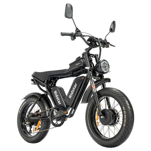 Ridstar - Ridstar Q20 Pro Vélo électrique tout-terrain, gros pneus 20 x 4,0 pouces, double moteur 2 x 1 000 W, double batterie 52 V 20 Ah, vitesse maximale de 55 km/h, Autonomie 288 km Ridstar - Vélos électriques Vélo électrique