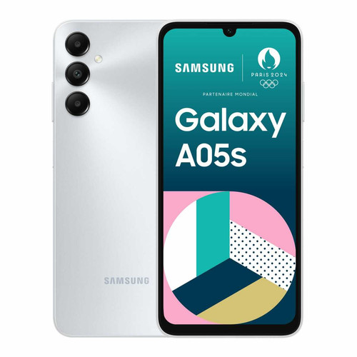 Samsung - Galaxy A05s - 4G - 4/64 Go - Argent Samsung - Smartphone Android Etanche