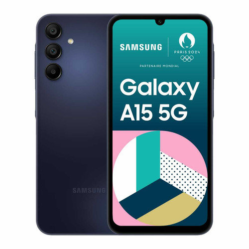 Samsung - Galaxy A15 - 5G - 4/128 Go - Bleu nuit Samsung - Smartphone Android Full hd plus