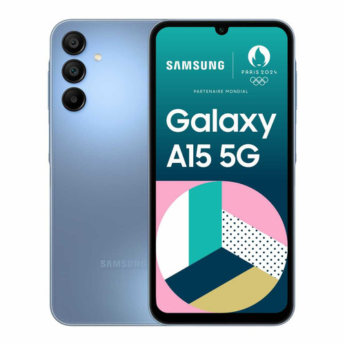 Samsung - Galaxy A15 - 5G - 4/128 Go - Bleu Samsung - Smartphone à moins de 200 euros Smartphone