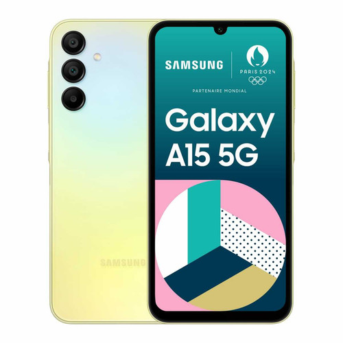 Samsung - Galaxy A15 - 5G - 4/128 Go - Lime Samsung - Smartphone à moins de 200 euros Smartphone
