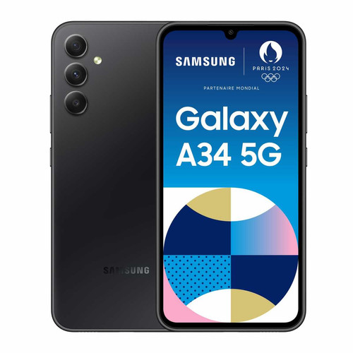 Samsung - Galaxy A34 - 5G - 8/256 Go - Graphite Samsung - Tablette tactile Samsung