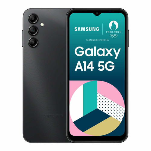 Samsung - Galaxy A14 - 5G - 4/64 Go - Graphite Samsung - Smartphone Android Full hd plus