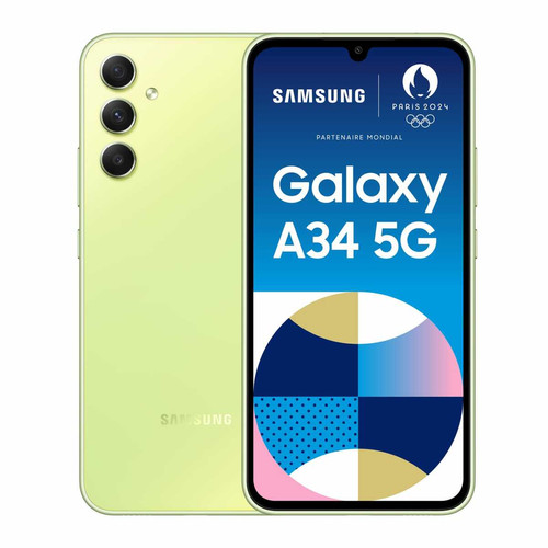 Samsung - Galaxy A34 - 5G - 6/128 Go - Lime Samsung - Smartphone Samsung