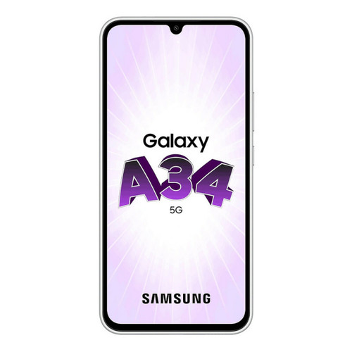 Samsung - Samsung A346B/DSN Galaxy A34 5G (Double Sim - 6.6", 128 Go, 6 Go RAM) Argent Samsung  - Samsung Galaxy A34 5G