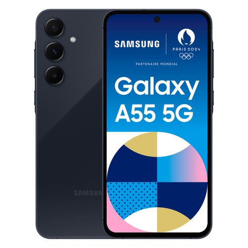 Samsung - Galaxy A55 - 5G - 8/128Go - Bleu nuit Samsung - Smartphone Android Full hd plus