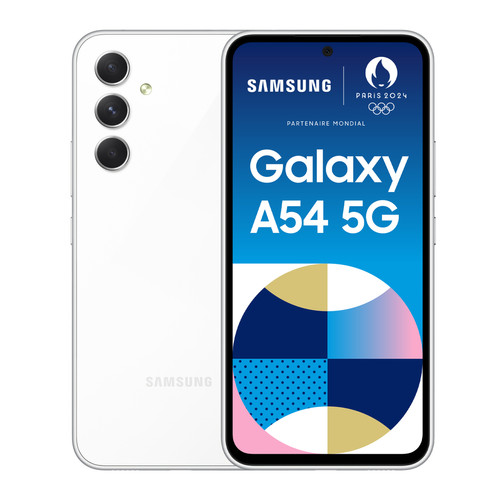 Samsung - Galaxy A54 - 5G - 8/128 Go - Blanc Samsung - Smartphone Samsung