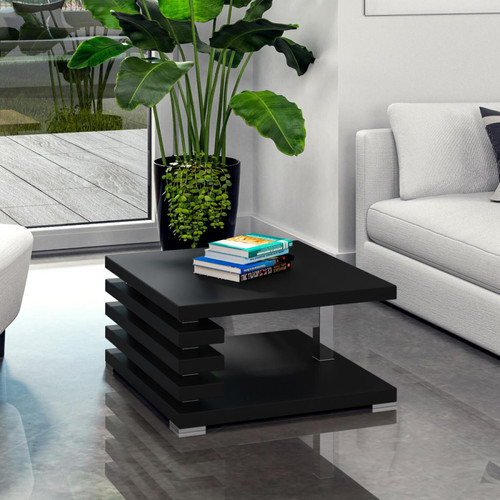 Tables basses Selsey Table basse design - ARIENE - 60x60 cm - noir mat