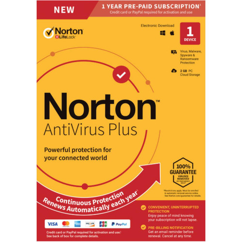Suite de Sécurité Symantec Norton Logiciel Norton Antivirus Plus 2022 | 1 Device |