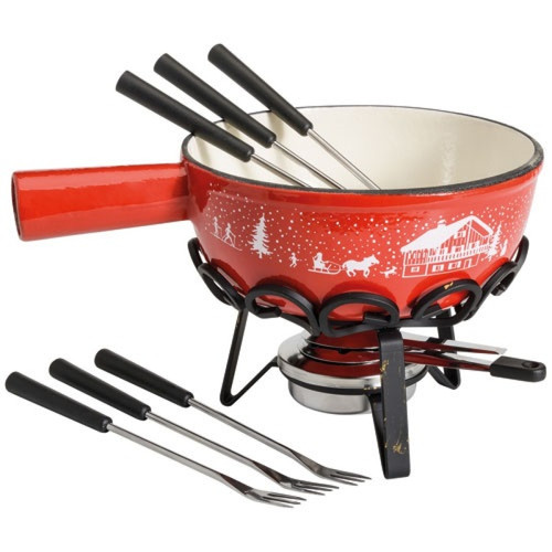 Appareil à fondue Table And Cook Service à fondue 6 fourchettes rouge - SH-C20R - TABLEANDCOOK