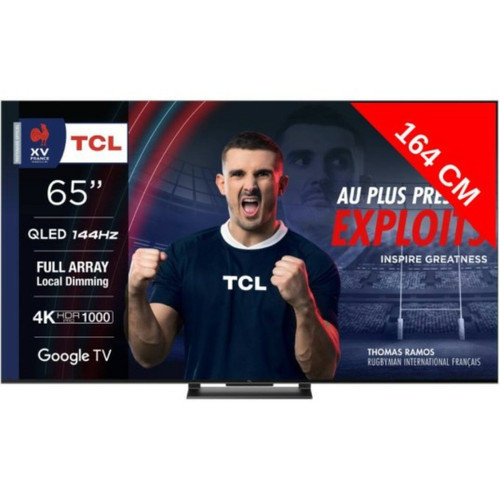 TCL - TV QLED 4K 164 cm TV 4K QLED 65QLED870 Google TV TCL - TV 56'' à 65'' Smart tv