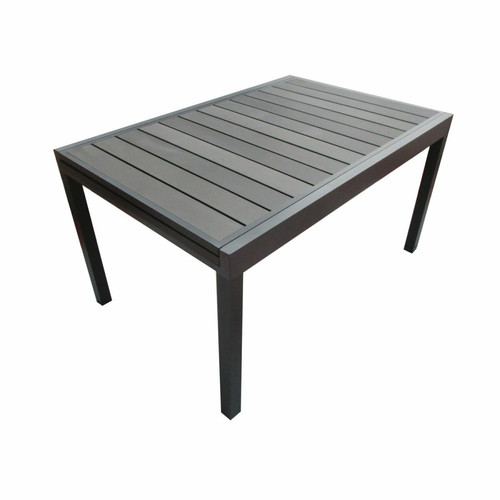 Toilinux - Table de jardin extensible en aluminium avec plateau composite Byron de 6 à 10 personnes - Gris Anthracite Toilinux  - Tables de jardin