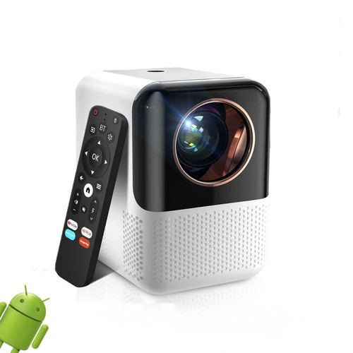 Vidéoprojecteurs portables TROISC Vidéoprojecteur TROISC IOTA, Android Projecteur WiFi 5G 1080P FULL HD 5000 LM Home Cinéma 120", Zoom Numérique, Correction trapézoïdale 4P/4D