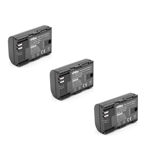 Vhbw - vhbw 3x batterie remplace Canon LP-E6N pour caméra Digicam DSLR (1300mAh, 7,2V, Li-Ion) avec puce Vhbw - Batterie Photo & Video