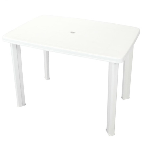 Tables de jardin Vidaxl vidaXL Table de jardin Blanc 101 x 68 x 72 cm Plastique