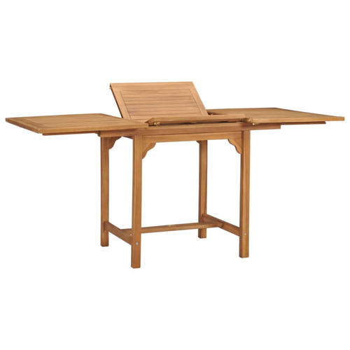 Vidaxl - vidaXL Table extensible de jardin (110-160)x80x75 cm Teck solide Vidaxl - Tables de Jardin Extensibles Tables de jardin