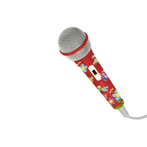 Micros studio We Microphone filaire WeKids, en jack 3.5mm, longeur du câble 2.8m, modèle ROUGE INSECTE
