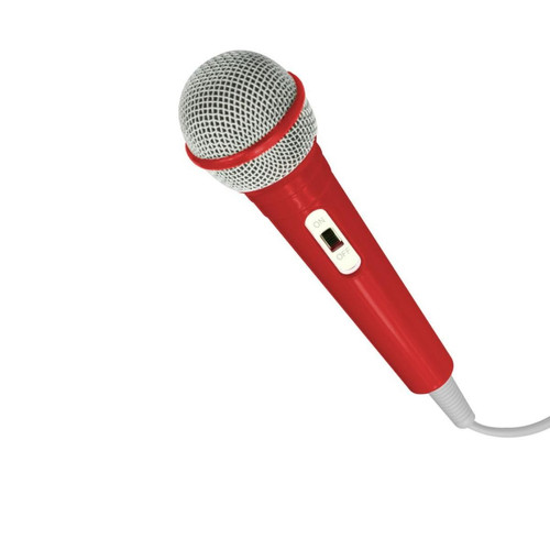 We - Microphone filaire WeKids, en jack 3.5mm, longeur du câble 2.8m, modèle ROUGE UNI We - Instruments de musique