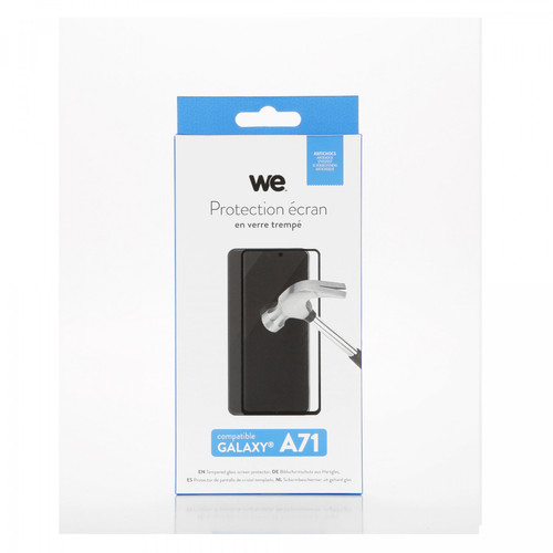 We - WE Verre Trempé pour [GALAXY A71] - Film Protection Ecran Anti-Rayures - Anti-Bulles d'Air - Ultra Résistant - Dureté 9H Glass We  - Accessoire Tablette