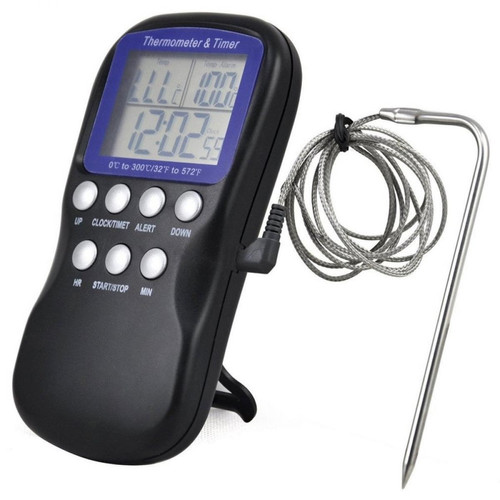 Thermomètre connecté Wewoo Sonde de température de minuterie thermomètre électronique de four de de nourriture de 2 PCS Digital