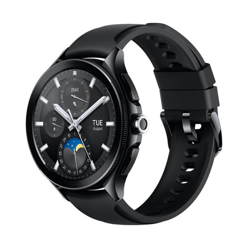 Montre connectée XIAOMI Xiaomi Watch 2 Pro LTE en acier noir avec bracelet en fluorocarbone noir