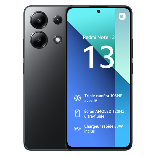 XIAOMI - Redmi Note 13 - 8/256 Go - Noir XIAOMI  - Bonnes affaires Xiaomi