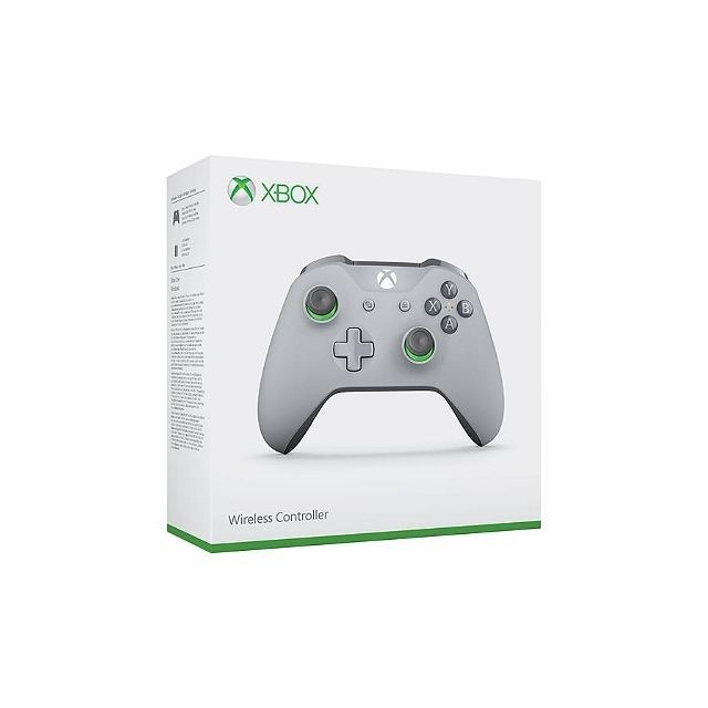 Microsoft - Manette Xbox sans fil grise / verte Microsoft  - Manette Jeux Vidéo