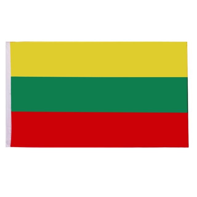 Objets déco marque generique Pays Grand Drapeau National Banner Festival Décor Jaune Vert Rouge Lituanie