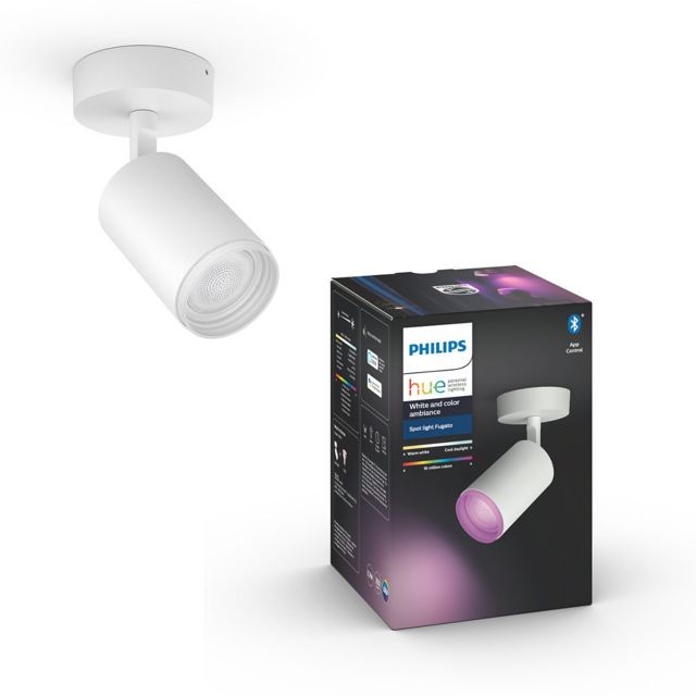 Philips Hue - White & Color Ambiance FUGATO Spot 1x5.7W - Blanc Philips Hue  - Lampe connectée