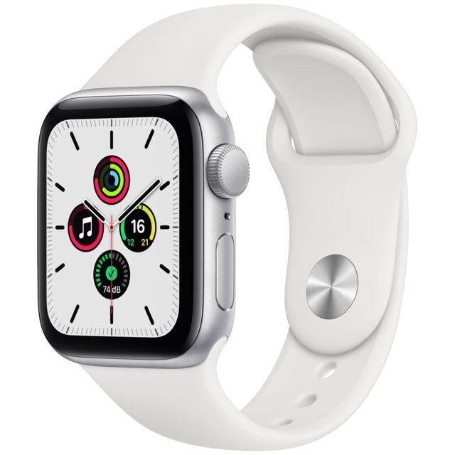 Apple - Watch SE - GPS - 40 - Alu Argent / Bracelet Sport Blanc - Regular Apple - Apple Watch 40