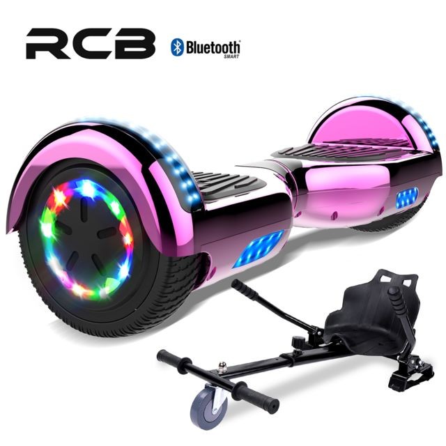 Rcb - Hoverboard 6.5 Pouces + Hoverkart, Self Balance Scotter Electrique, Roues LED Light, Bluetooth, Moteur 700W Rcb - Hoverboard Kart Gyropode