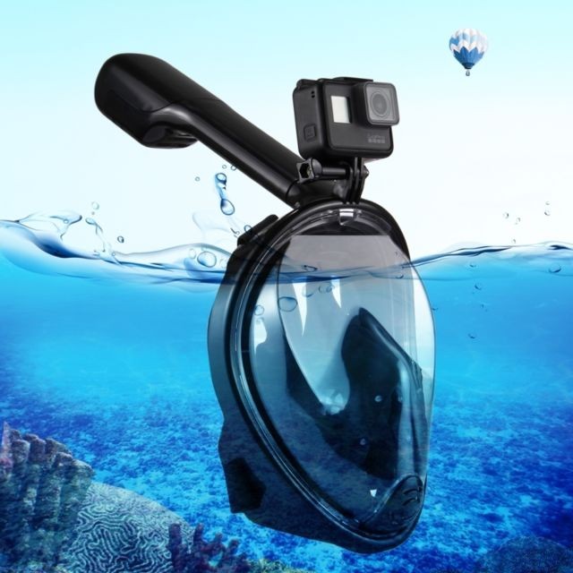 Wewoo - Masque de plongée noir pour GoPro HERO6 / 5/5 Session / 4 Session / 4/3 + / 3/2/1, Xiaomi et autres caméras d'action, taille S / M 220mm Tube Sports nautiques Équipement de complet Dry Snorkel Wewoo  - Caméras