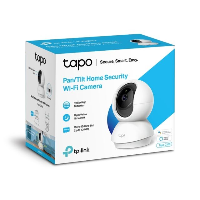 TP-LINK - Tapo C200 - Caméra de surveillance WiFi panoramique et inclinable TP-LINK  - Caméra de surveillance connectée