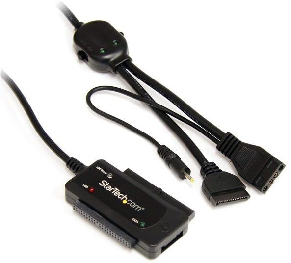 Startech - Câble adaptateur / Convertisseur USB 2.0 vers disque dur SATA / IDE de 2,5 / 3,5 pouces - Noir Startech  - Electricité