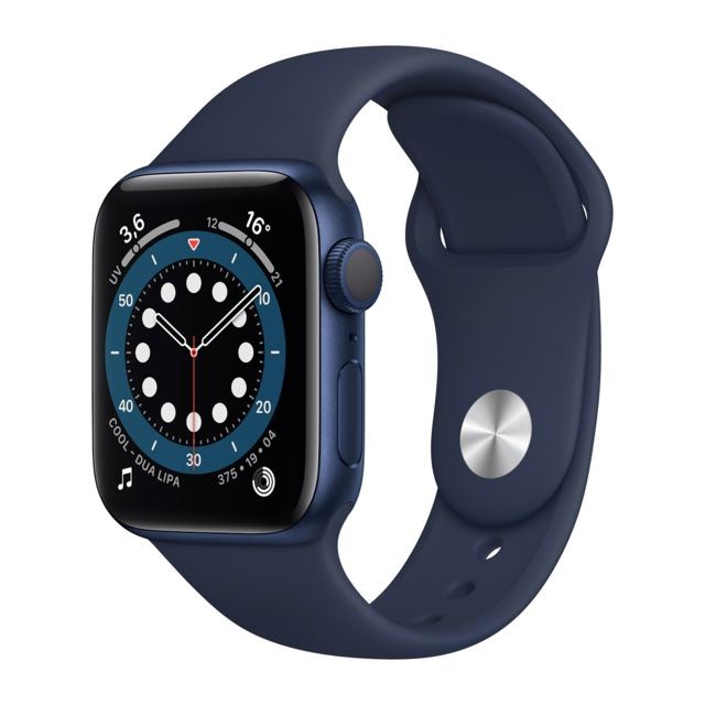 Apple - Watch Series 6 - GPS - 40 - Alu Bleu / Bracelet Sport Deep Navy - Regular Apple - Apple Watch 40