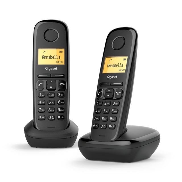 Gigaset - Téléphone sans fil duo dect noir - a170 duo noir - GIGASET Gigaset - Bonnes affaires Téléphone fixe sans fil