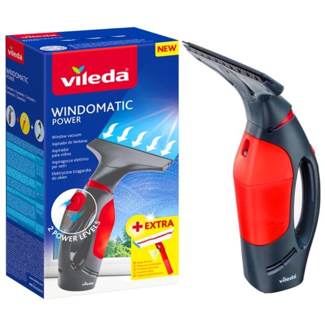Vileda - Lave-vitre électrique + Mouilleur Windomatic Power Set VILEDA Vileda - Raclette vitre Laveur de vitres
