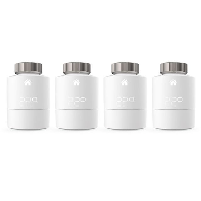 Tado - 4x Têtes Thermostatiques Intelligentes - Quattro Pack Tado - Réduisez votre consommation d'énergie, sans perdre en confort