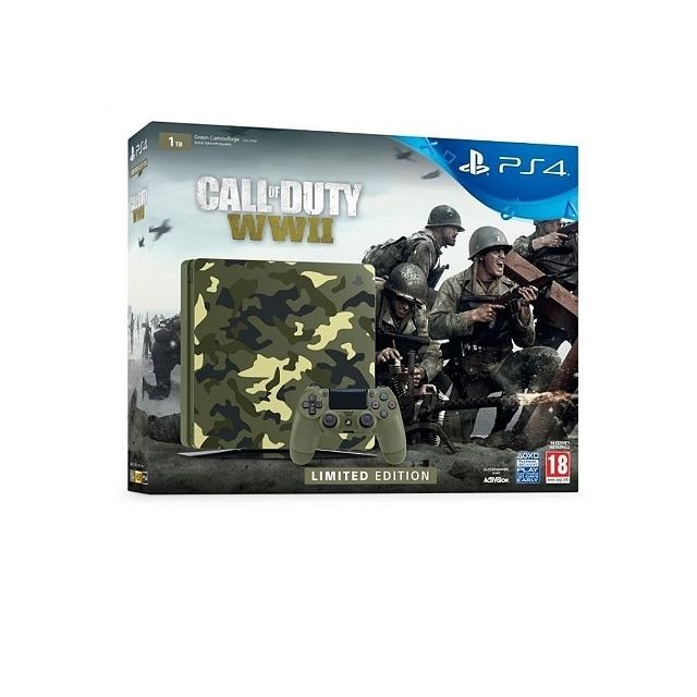 Sony - PS4 1 To E Camo Design + Call of Duty : World War II + Qui es-tu ? (voucher) Sony  - PS4