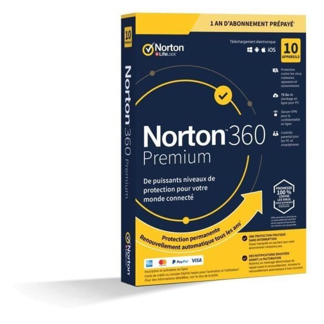 Sans Marque - Logiciel Norton 360 Premium 75Go Sans Marque - Antivirus et Sécurité Sans Marque