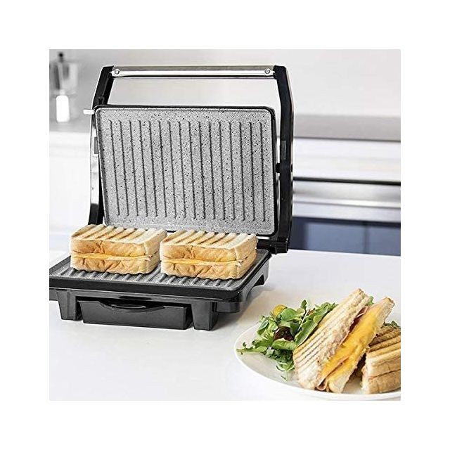 Cecotec - Grill électrique Panini Sandwich 1000W noir gris Cecotec - Grill panini Pierrade, grill
