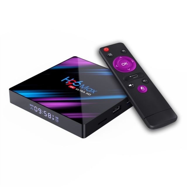 Wewoo - Android TV Box H96 Max-3318 4K Ultra HD Téléviseur Android avec télécommandeAndroid 9.0RK3318 Quad-Core 64 bits Cortex-A53WiFi 2.4G / 5GBluetooth 4.0EMMC 64G FLASHSDRAM de 4 Go Wewoo - Bonnes affaires Box Android TV