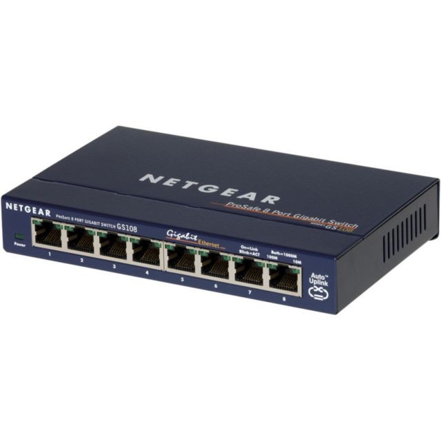 Netgear - Switch 8 ports GS108GE Netgear - Bonnes affaires Reseaux