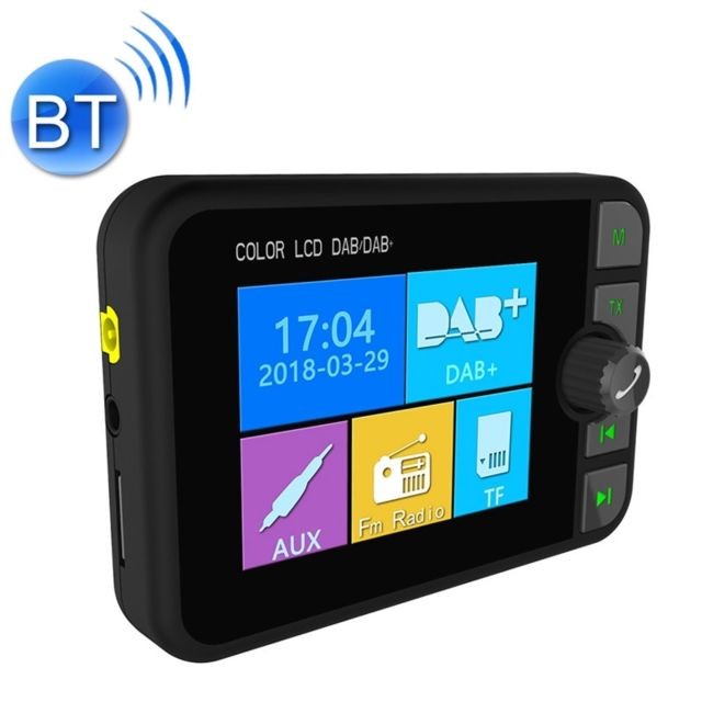 Passerelle Multimédia Wewoo Transmetteur FM Auto DAB-C6 Voiture DAB Récepteur radio numérique Bluetooth Lecteur MP3 FM