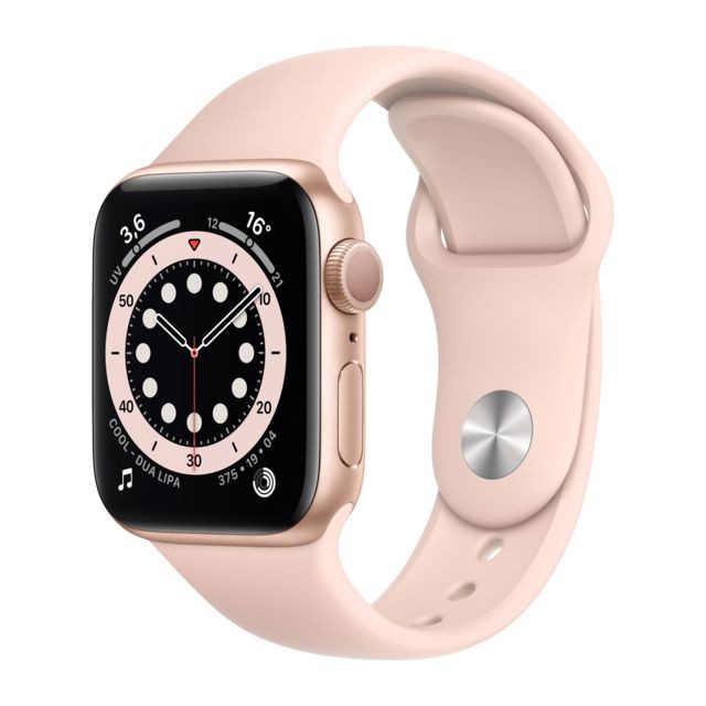 Apple Watch Apple Watch Series 6 - GPS - 40 - Alu Or / Bracelet Sport Rose - Regular