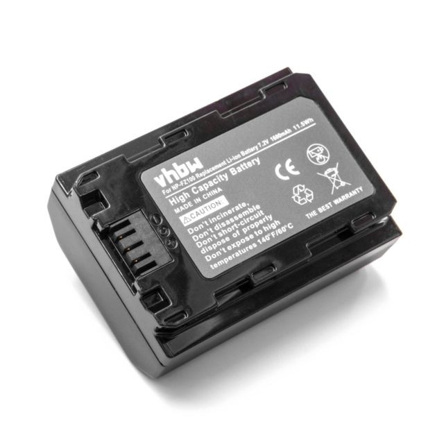 Vhbw - vhbw batterie compatible avec Sony Alpha 6600, 7 IV, 7R IV, 8S III, 9 II, a7 III, A7 Mark 3 appareil photo DSLR (1600mAh, 7,2V, Li-Polymère) Vhbw - Batterie Photo & Video