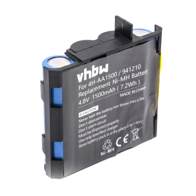 Vhbw - vhbw NiMH batterie 1500mAh (4.8V) pour appareil de médecine comme simulateur musculaire comme Compex 4H-AA1500, 941210, 941213 Vhbw  - Electricité
