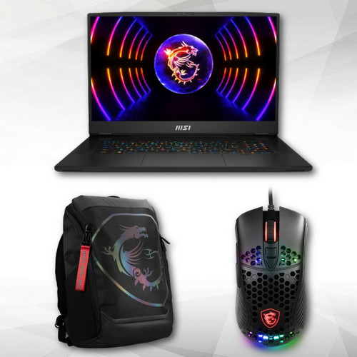 Msi - Titan GT77HX 13VH-058FR + Titan Gaming Backpack + MSI Gaming Mouse M99 - S12-0401820-V33 - Noir / RGB Msi - PC Portable Gamer Windows